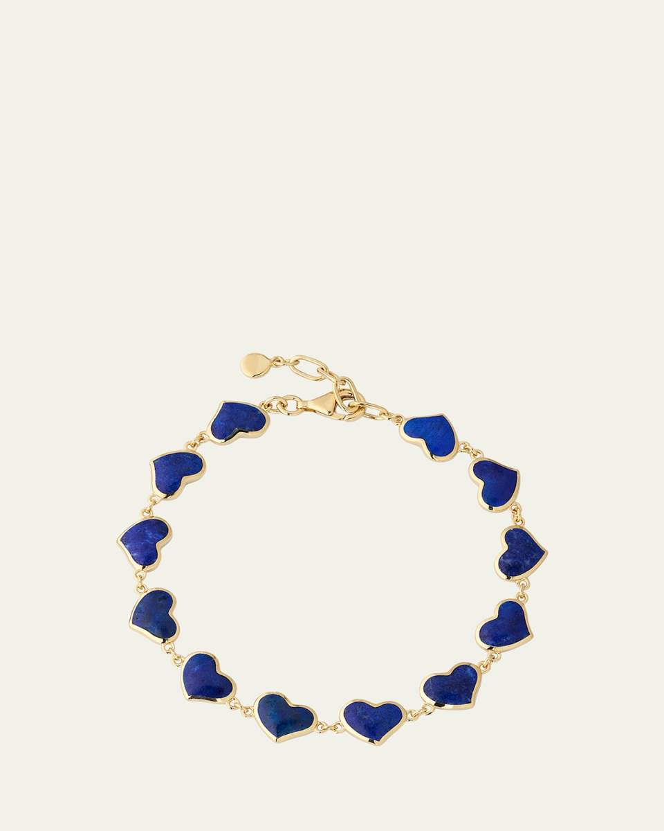 18K Gold Plated All Around Heart Bracelet
